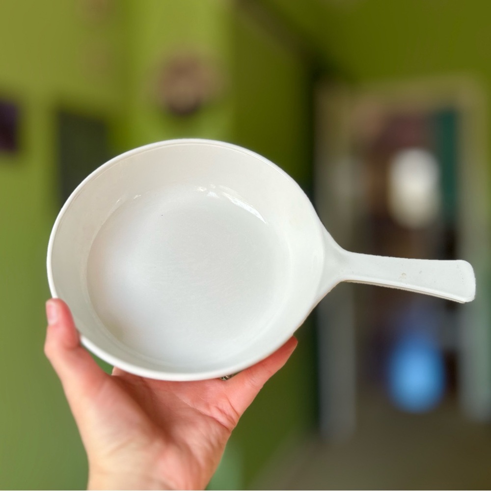 VTG Vegetable Ceramic Skillet Cottagecore Farmhouse "Le Persil" French Kitchen - Picture 3 of 8